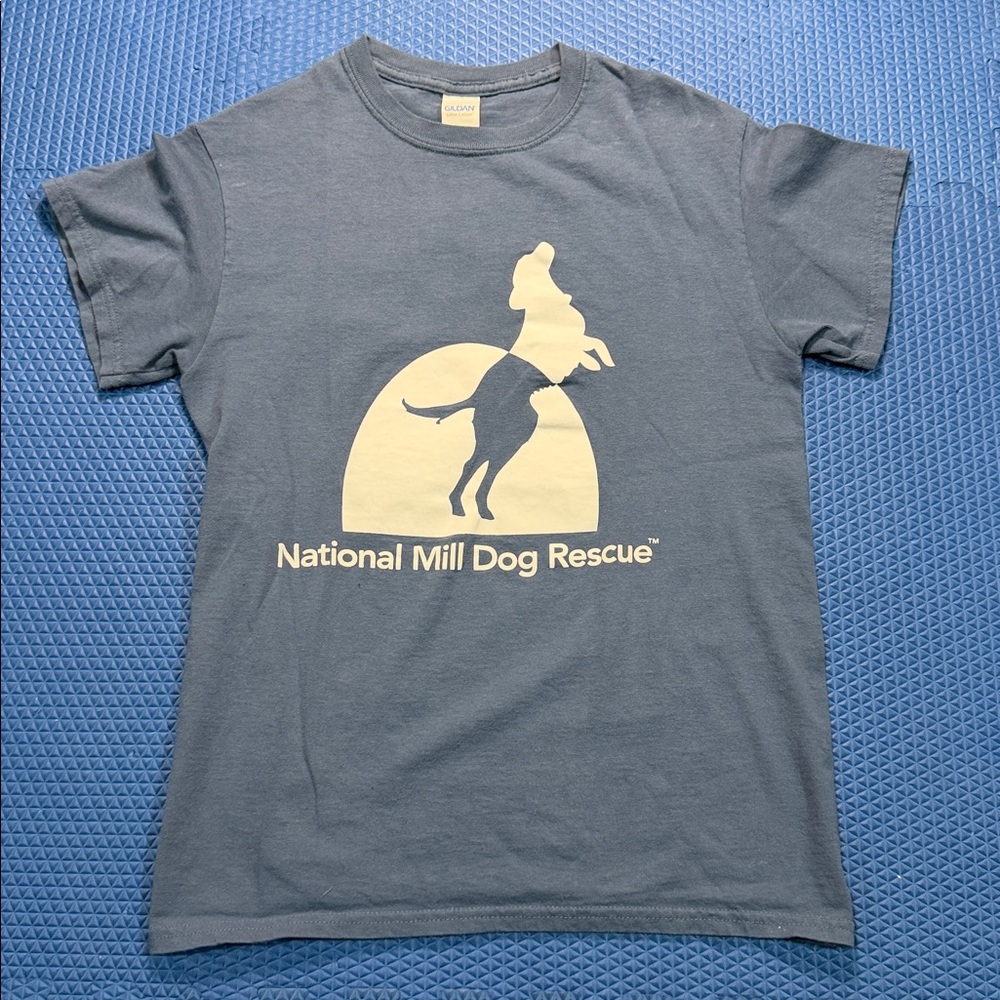 Gildan National Mill Dog Rescue Blue Ultra Cotton T-Shirt
